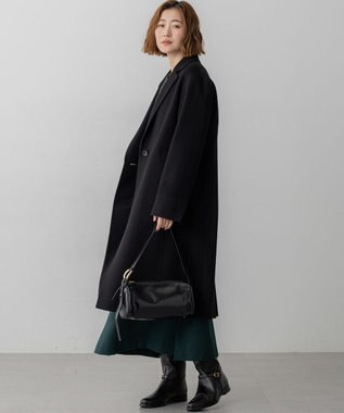 23区 S ウールカシミヤビーバー チェスター コート ブラック系