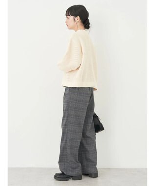 earth music&ecology マットベロアモールプルオーバー Ivory