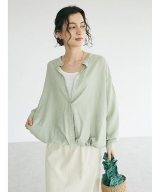 CRAFT STANDARD BOUTIQUE レーヨントロミ羽織りシャツ Light Green