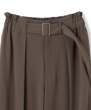 BEIGE， 【洗える】CINDY / ワイドタックパンツ Mocha