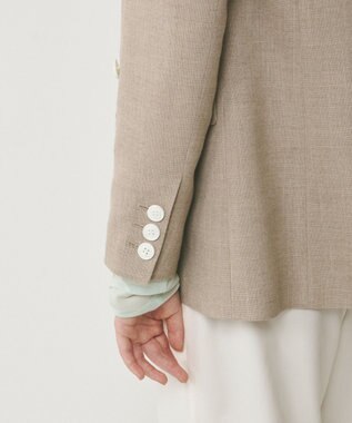 GRACE CONTINENTAL リネンライクダブルジャケット ベージュ