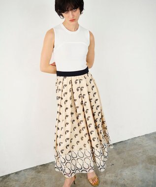 GRACE CONTINENTAL マリンニットワンピース ホワイト