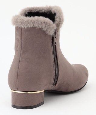 ANY SIS 【23.0~24.5cm】メタルポイントフェイクファーレディ ブーツ モカ