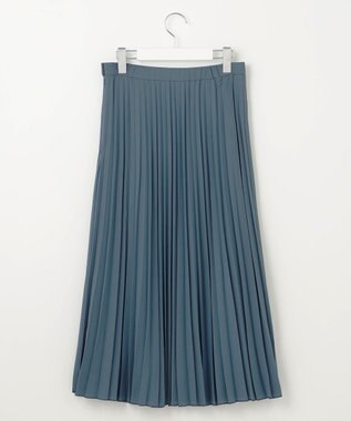 J.PRESS LADIES L 【洗える】ノルディス2wayジョーゼット プリーツ スカート ブルーグレー系