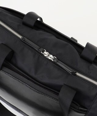 Y'SACCS ナイロン×リサイクルレザー　コンビマルチトート ブラック