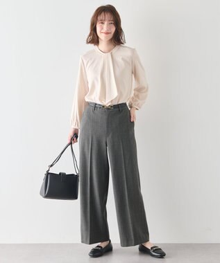 ANY 【洗濯機可】ボータイブラウス エクリュ