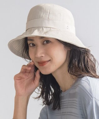 J.PRESS LADIES 【洗える・UVケア・畳める】ブレード ハット ライトグレー系