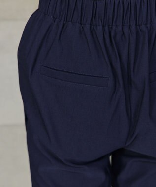 Tiaclasse L 【洗える】ストレッチサイドラインパンツ ネイビー