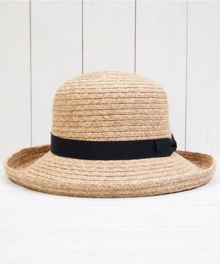 石田製帽 ラフィアブレードミックス セーラ 2WAY ベージュミックス