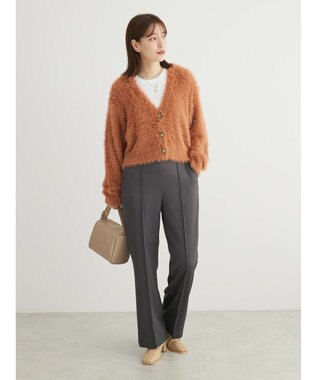 Green Parks ・Ｐｅｔｉｔ　Ｆｌｅｕｒ　シャギーニットカーディガン Orange