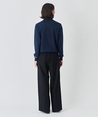 UNFILO MENS 【男女兼用】ライトウォームタートルネックニット ネイビー