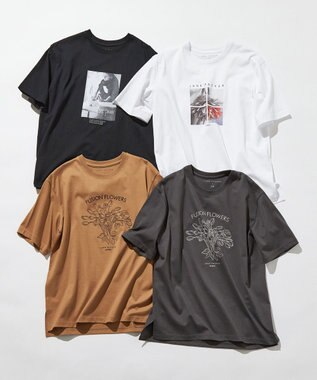 23区 S 【洗える】JANE PACKERコラボ フォトプリント Tシャツ ホワイト(GRID)