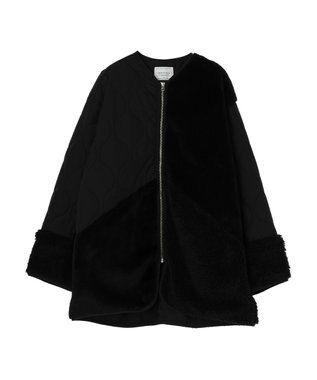 AMERICAN HOLIC キルポカボアＭｉｘキルティングコート Black