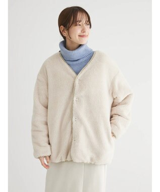 Green Parks ・ＳＵＧＡＲ　ＳＰＯＯＮ　２ｗａｙフラワーキルトブルゾン Light Khaki