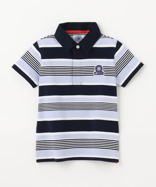 J.PRESS KIDS 【110-130cm】ボーダーポロシャツ ネイビー系1