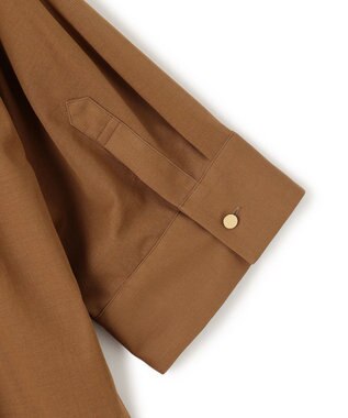 BEIGE， 【洗える・Oggi 10月号掲載】BAC / コットンビックポケットスタンドカラーシャツ Brown