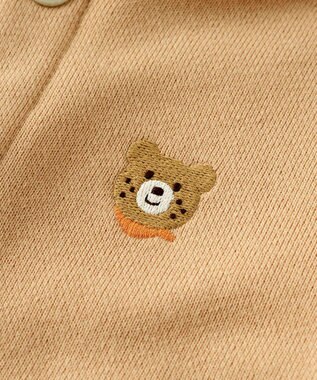 MIKI HOUSE HOT BISCUITS 【70-90cm】【NEW Color Series】耳付きロンパース ベージュ