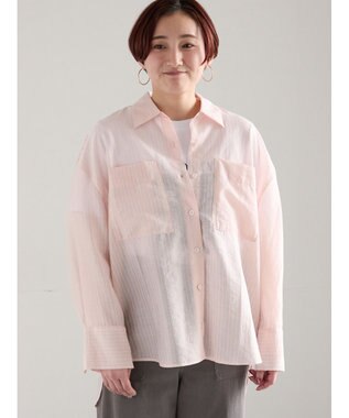 Te chichi シアーストライプシャツ