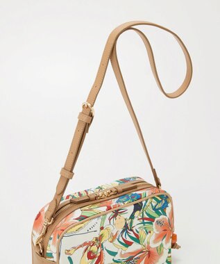 TOPKAPI 【TREASURE TOPKAPI】マイルドサテン スカーフ柄 ショルダーバッグ キャメル