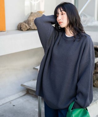 WEGO ルーズフィットプルオーバー ダークグレー