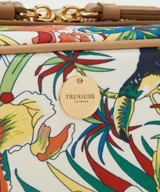 TOPKAPI 【TREASURE TOPKAPI】マイルドサテン スカーフ柄 ショルダーバッグ キャメル