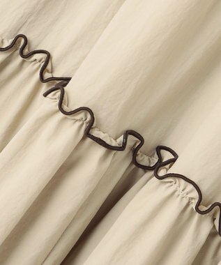 #Newans ボリュームティアードワンピース ベージュ