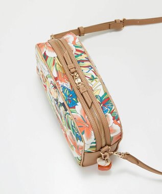 TOPKAPI 【TREASURE TOPKAPI】マイルドサテン スカーフ柄 ショルダーバッグ キャメル