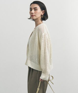 UNFILO クロシェレースニット ZIPカーディガン エクリュ