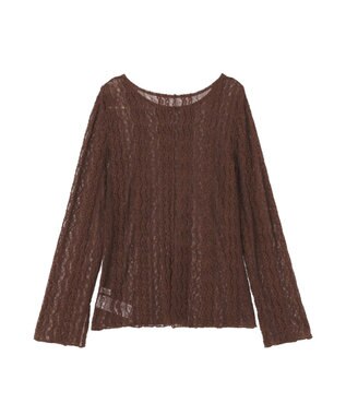 earth music&ecology レースプルオーバー Brown