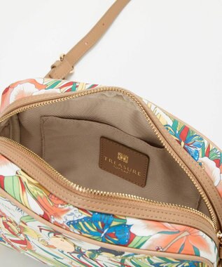 TOPKAPI 【TREASURE TOPKAPI】マイルドサテン スカーフ柄 ショルダーバッグ キャメル