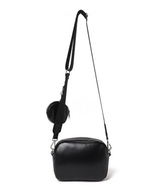 WEGO サークルポーチ付きスクエアショルダー ブラック