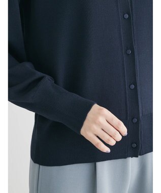 Green Parks 洗える　クルーネックカーディガン Light Gray