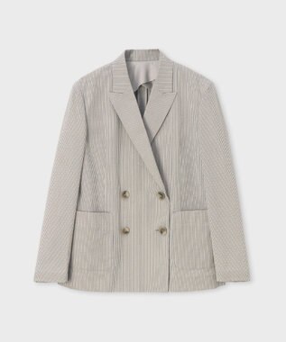 Paul Smith ストライプ シアサッカー ダブルブレスト ジャケット ベージュ