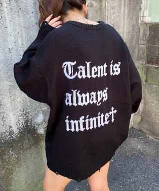 WEGO ウイングハートダメージニット ブラック