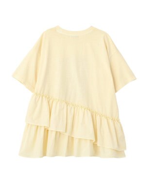earth music&ecology 異素材ドッキンググラフィックTシャツ Ivory