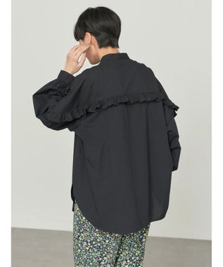 AMERICAN HOLIC フリルバンドカラーシャツ Black