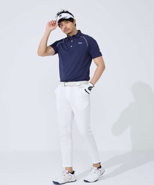 FILA GOLF／marie claire 【FILA GOLF】ラグラン半袖ポロシャツ ネイビー