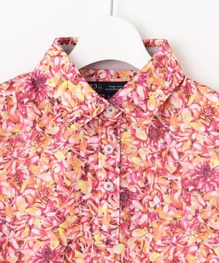 23区GOLF 【WOMEN】プランティカプリント 総柄 半袖ポロシャツ ピンク系5