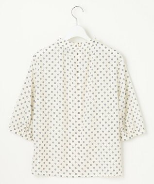 J.PRESS LADIES 【洗える】ジオメトリックプリント ブラウス ホワイト系5