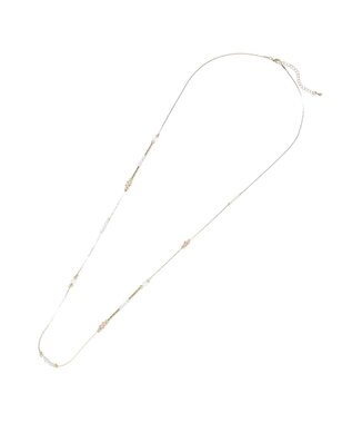 YECCA VECCA ガラスMIXロングネックレス Gold