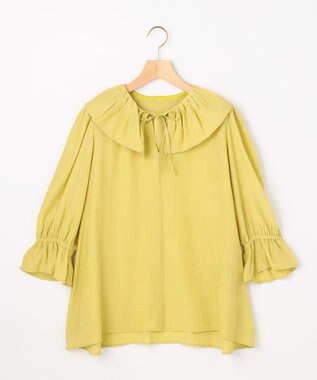 組曲 【先行予約】【WEB限定】シアーリンクルクロス フリル襟ブラウス