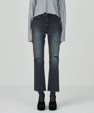 GRACE CONTINENTAL スリムブラックデニムパンツ ブラック