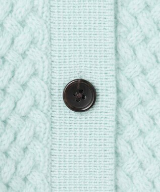 23区 S 【洗える】カシミヤブレンド ケーブルニットカーディガン ライトグリーン系