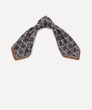 LIBERTY. アイフィス ストライプ 45x45 シルクスカーフ タン