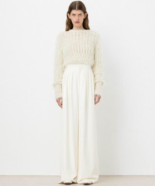 NAVE 【ReNAVE・洗える】4タックワイドパンツ アイボリー系