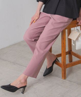 WEGO テーパードスラックスパンツ ピンク