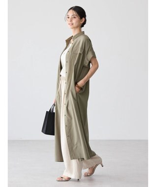 AMERICAN HOLIC 接触冷感＋ＵＶカットＷポケットシャツワンピース Khaki