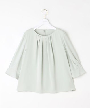 ANY SIS L 【洗える】ラッフルフレアジョーゼット ブラウス ミント