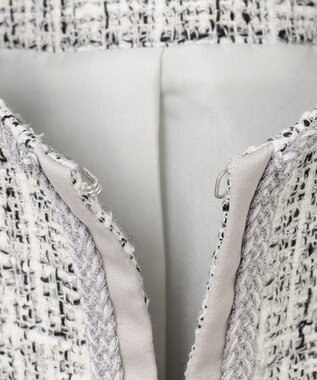 J.PRESS LADIES 【セットアップ対応】ファンシーツイード ノーカラー ジャケット ホワイト系