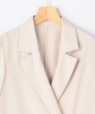 組曲 【先行予約】スムースクロス 6分袖ジャケット アイボリー系